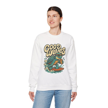 Good Waves Unisex Sweatshirt - Retro Beach Aesthetics with Modern Streetwear Charm