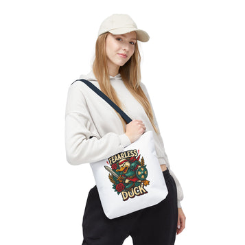 Fearless Duck Tote Bag - Fun and Bold Cartoon Carryall for Duck Lovers