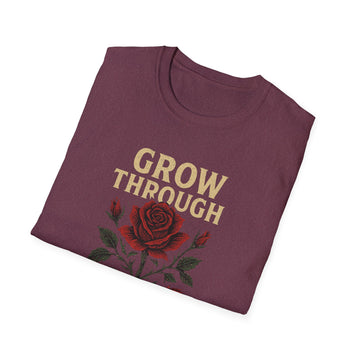 Inspirational Flower T-Shirt, Motivational Tee, Gift for Friends, Self-Care Shirt, Casual Everyday Wear, Unisex Softstyle T-Shirt