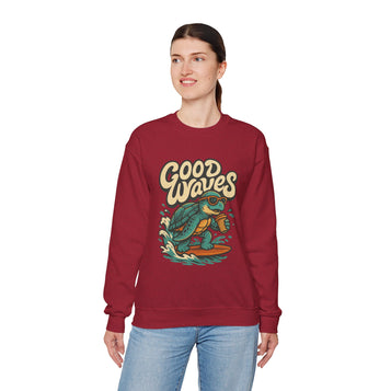 Good Waves Unisex Sweatshirt - Retro Beach Aesthetics with Modern Streetwear Charm