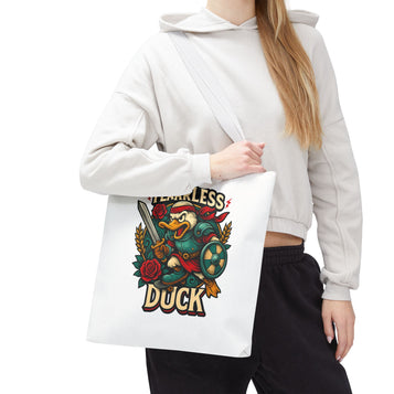 Fearless Duck Tote Bag - Fun and Bold Cartoon Carryall for Duck Lovers