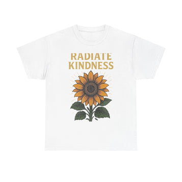 Radiate Kindness Sunflower Unisex Heavy Cotton Tee