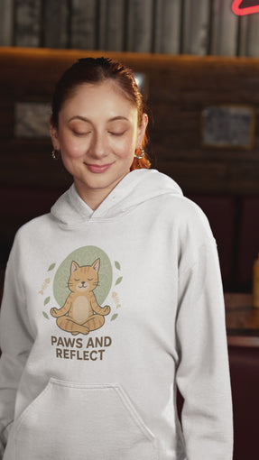 Cat Hoodie Sweatshirt - Paws and Reflect Design